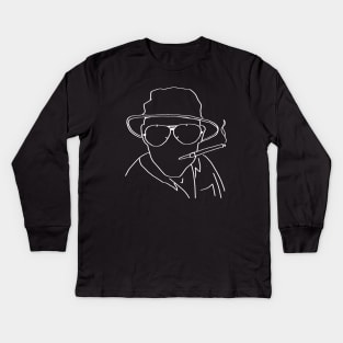 Hunter S. Thompson Silhouette Kids Long Sleeve T-Shirt